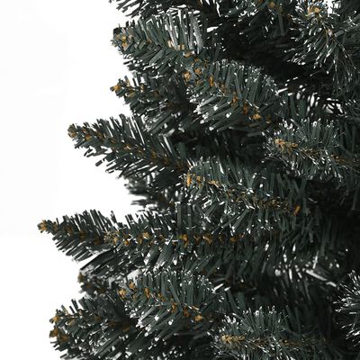 vidaXL Kunstkerstboom met standaard smal 210 cm PVC groen