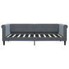 vidaXL Slaapbank onderschuifbed en lades 90x190 cm fluweel donkergrijs