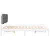 vidaXL Bedframe met Gevoerd Hoofdgedeelte Lichtgrijs 135 x 190 cm