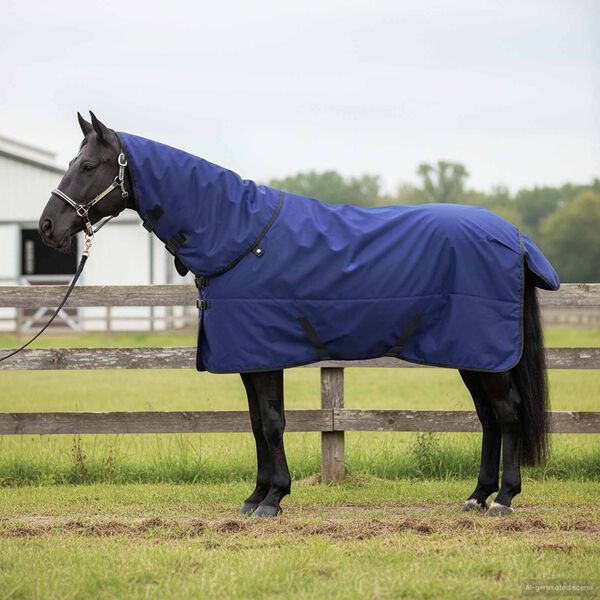 vidaXL Paardendeken Donkergroen en Zwart 75 cm Polyester
