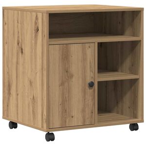 vidaXL Printerstand artisanaal eikenkleurig 60 x 50 x 67 cm