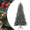 vidaXL Kunstkerstboom Groen 240 cm PVC en Plastic en Staal