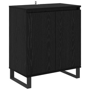 vidaXL Dressoir Zwart Eiken 60 x 35 x 70 cm Bewerkt hout
