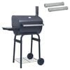 vidaXL Houtskool Grill 75 x 48 x 120 cm zilver