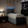 vidaXL Boxspring met matras stof lichtgrijs 100x200 cm