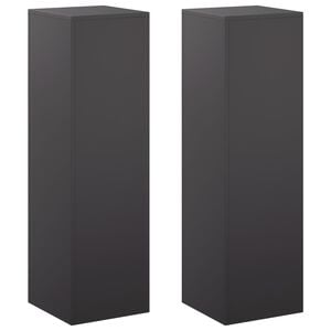 vidaXL Plantenstandaard 2 pcs Zwart 30 x 30 x 100 cm Staal