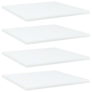 vidaXL Wandschappen 4 st 40x40x1,5 cm bewerkt hout wit