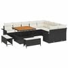 vidaXL Tuin Sofa Set 12 st 11-Aantal zitplaatsen Zwart en Cr&egrave;me