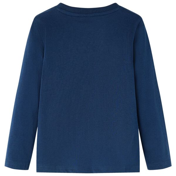 Kindershirt met lange mouwen 104 marineblauw
