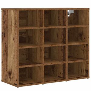 vidaXL Schoenenkast 77,5 x 30 x 67 cm Bewerkt hout Oud hout