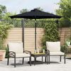 vidaXL Parasol met LED's en stalen paal 225x225x212 cm zwart