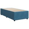 vidaXL Boxspring met matras fluweel blauw 90x200 cm