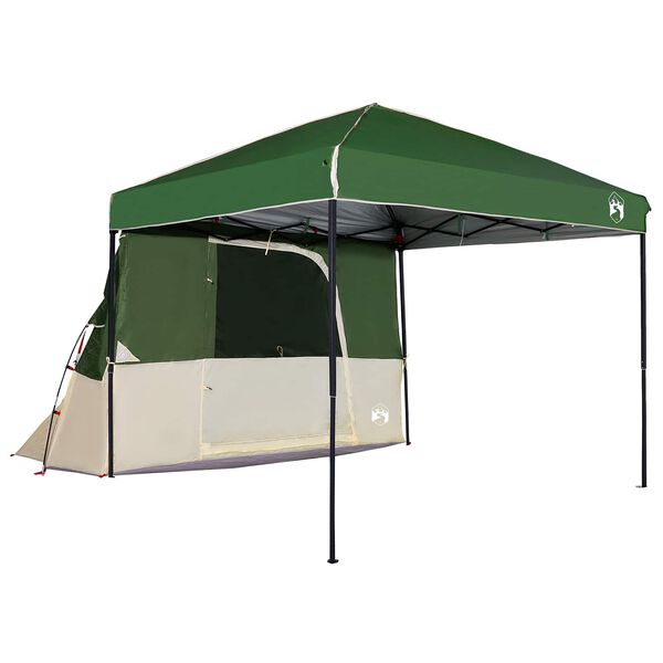 vidaXL Camping Tent Set met dak met opslag 2 pcs Groen Taffeta en Stof