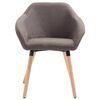 vidaXL Eetkamerstoelen 6 st stof taupe
