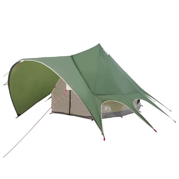 vidaXL Teepee Tent met dak Groen en Grijs 600 x 600 x 347 cm