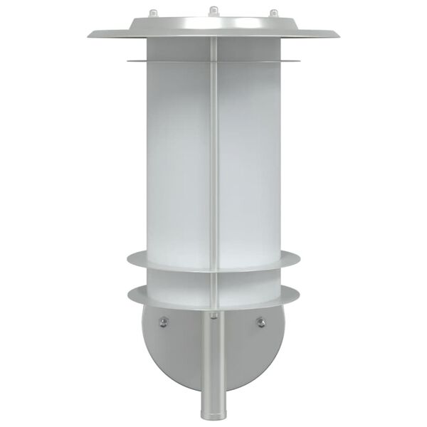 vidaXL Buitenwandlampen 2 st roestvrij staal zilverkleurig