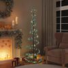 vidaXL LED-kerstboom met kerstballen 120 LED's warm wit 180 cm