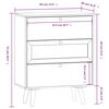 vidaXL Dressoir met lades 60x30x75 cm bewerkt hout