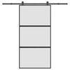 vidaXL Schuifdeur met beslag 102,5x205 cm gehard glas en aluminium