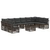 vidaXL Tuinbankenset 11 st Grijs poly rattan