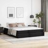vidaXL Bedframe met matras met matras 2 pcs Zwart PVC