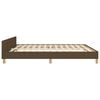 vidaXL Bedframe zonder matras stof donkerbruin 180x200 cm