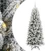 vidaXL Kunstkerstboom Wit 180 cm PVC en Plastic en Staal en PE