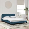 vidaXL Bedframe met hoofdeinde "Dover" fluweel blauw 160x200 cm