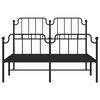 vidaXL Bedframe met hoofd- en voeteneinde&nbsp;metaal zwart 140x200 cm