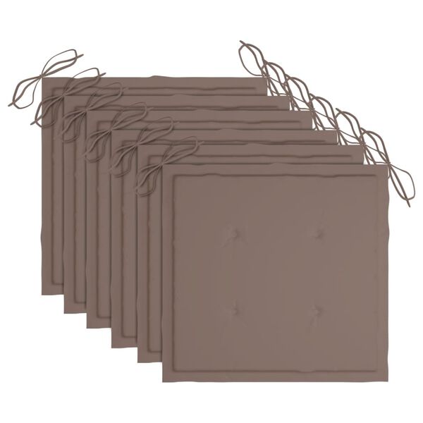 vidaXL Tuinstoelen 6 st met kussens massief acaciahout