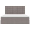 vidaXL Opbergbed met LED met matras Taupe 180 x 200 cm Polyester