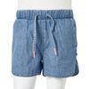 Kindershorts 128 denimblauw