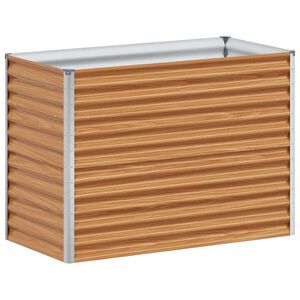vidaXL Verhoogde plantenbak 98 x 50 x 68 cm Gegalvaniseerd staal