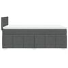 vidaXL Boxspring met matras stof donkergrijs 90x190 cm
