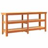 vidaXL Werkbank met plank 181,5 x 50 x 80 cm Massief grenenhout