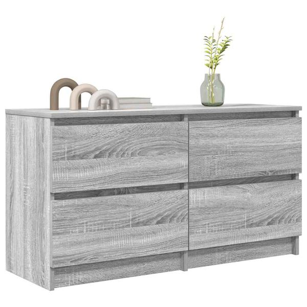 vidaXL Tv-meubel 100x35x54 cm bewerkt hout grijs sonoma eikenkleurig