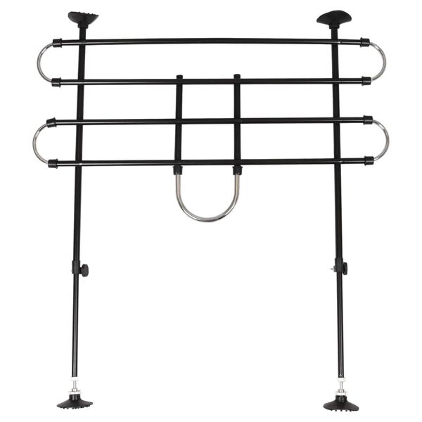 FLAMINGO Autohondenrek Eduard 2 stangen en 2 bevestigingsopties zwart