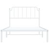 vidaXL Bedframe met hoofdbord metaal wit 107x203 cm