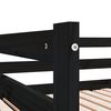 vidaXL Slaapbank uitschuifbaar massief grenenhout zwart 2x(90x200) cm