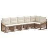 vidaXL Tuinbankenset 6 st Beige poly rattan
