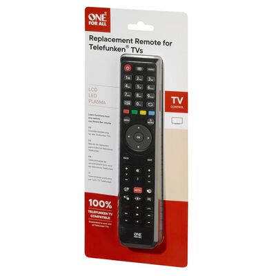 One For All Tv-afstandsbediening vervangend Telefunken zwart