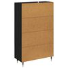 vidaXL Highboard met lade Zwart Eiken 69,5 x 31 x 115 cm Bewerkt hout