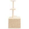 vidaXL Kattenmeubel met sisal krabpalen 110 cm cr&egrave;mekleurig