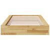 vidaXL Bedframe zonder matras 75x190 cm massief hout eiken