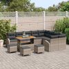 vidaXL Tuin Sofa Set met kussen met opslag met kussen 13 pcs Grijs