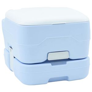 vidaXL Camping Toilet Lichtblauw en Wit 41,5 x 36,5 x 30 cm Polyetheen