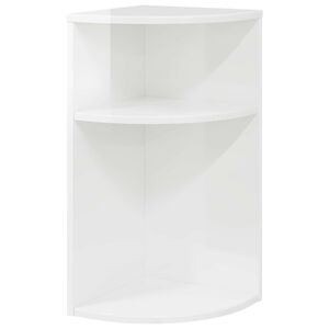 vidaXL Bijzettafel Hoogglans wit 29,6 x 29,6 x 60 cm Bewerkt hout