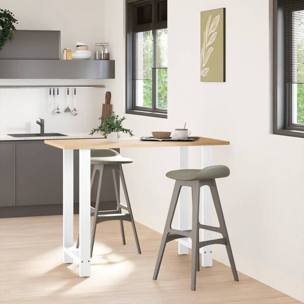 vidaXL Bartafelpoten 2 st 60x(100-101) cm staal wit