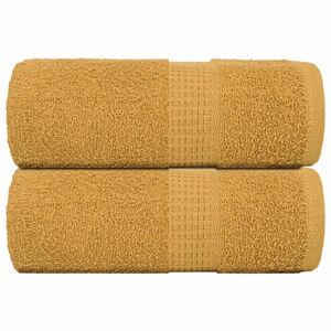 vidaXL Washandjes FROGN 2 st 30x30 cm 360 g/m&sup2; goud
