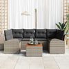 vidaXL Tuin Sofa Set 7 pcs Grijs